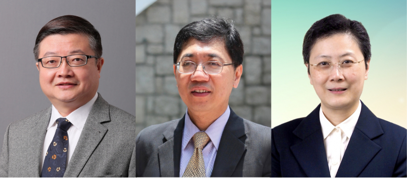 (From left) Professor Zhiwei CHEN, Professor Chi Ming CHE and Professor Vivian YAM